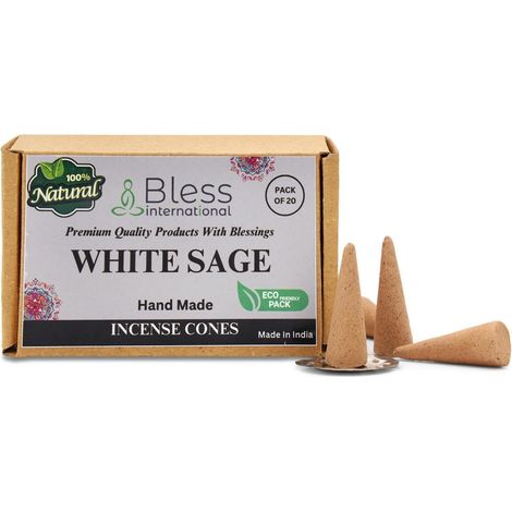 Räucherkegel Salbei Handgetaucht White Sage Pack Of 20 Cones (1/5)