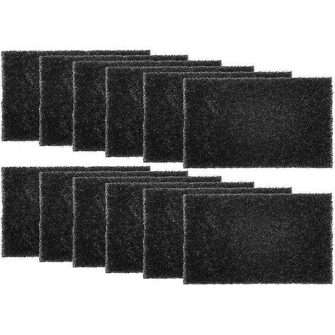 Lot de 12 filtres absorbants pour poubelles désodorisant purifiant au charbon actif pour poubelles et seaux à compost - rectangulaire (1/4)