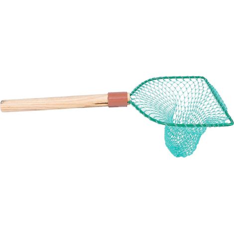 Épuisette de pêche portable, manche en bois, convient à une utilisation en eau douce et en eau de mer, 12,5 pouces. (1/5)