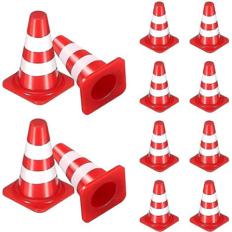 50 mini-barrières de signalisation en plastique, cônes de signalisation miniatures, panneaux de sécurité simulés pour enfants (1/5)