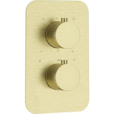 Elemento esterno per box termostatico finitura oro spazzolato - Harty