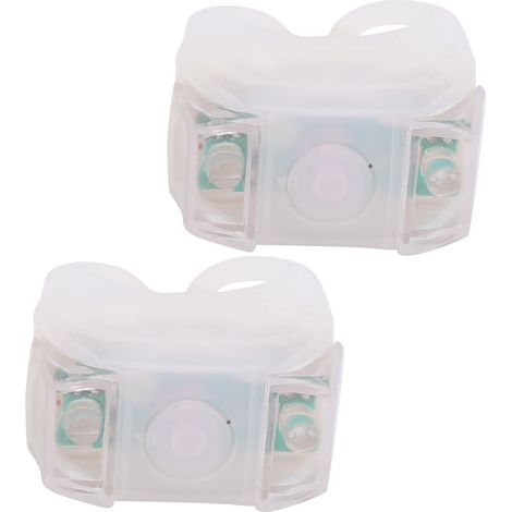 Lot de 2 feux LED pour vélo (avant et arrière), étanches, 3 modes d'éclairage, blanc. (1/5)