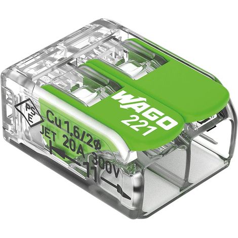 100 Connecteur D'épissure Compact 2 X 0,2 - 4 Mm² Pour Tous Types De Fils - Vert