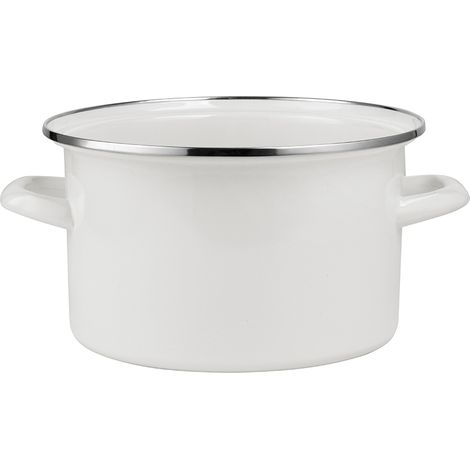 VASO SMALTATO, DRITTO, LISCIO, 20 CM, 3,9 L, CREMA