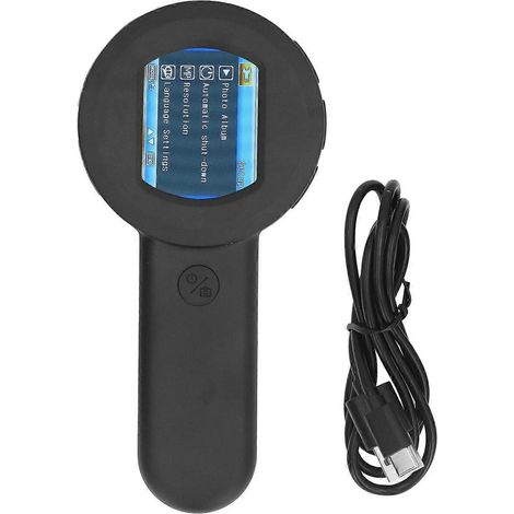 Elektronische Handlupe mit USB-Anschluss, 2-Zoll-IPS-Bildschirm und 8 LEDs, tragbare Tischlupe