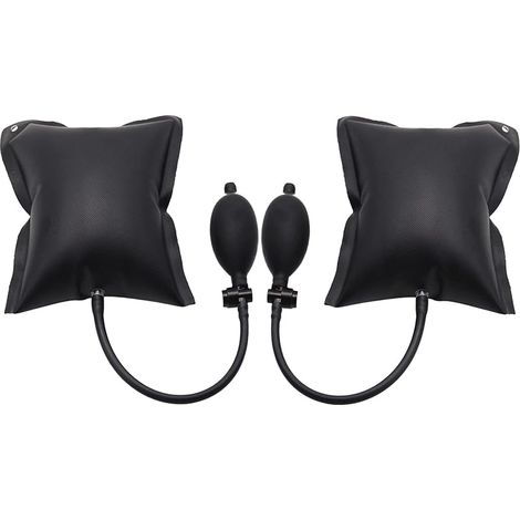 2 Pièces Coussin de Montage Cale D'air Air Wedge Pump Noir Gonflable pour Installation de Portes et Fenêtres, Réparation de Voitures