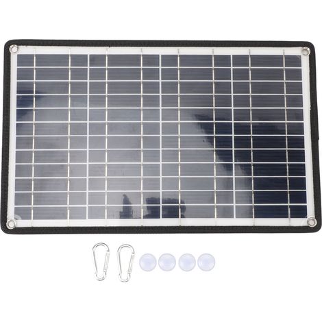 Ortviai Panneau Solaire Portable 12 W 5 V avec Double Port USB pour Téléphone, Lampe d'Urgence et Pompe à Eau Solaire (1/5)