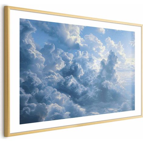 Poster – Ozean in der Luft: Wogende Wolken spiegeln das Morgenlicht wider (1/4)