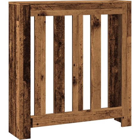 Cache-radiateur vieux bois 78x20x82 cm bois d'ingénierie