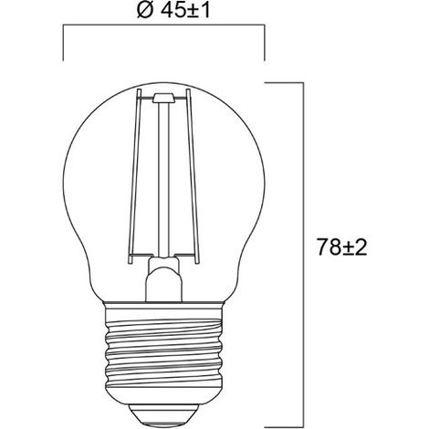 Bombilla Led TOLEDO RT Esferica E27 2.5w 2700K SYLVANIA 0029500 (1/2)