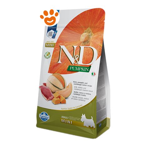 Farmina Dog N&ampD Pumpkin Adult Mini Anatra, Zucca e Melone Cantalupo  - Farmina Dog N&ampD Pumpkin Adult Mini Anatra, Zucca e Melone Cantalupo - Sacco Da 2 Kg
