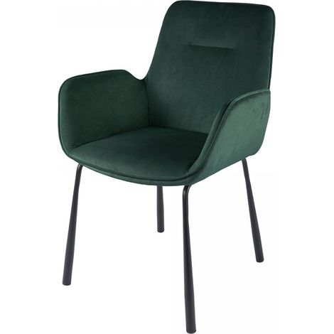 Fauteuil semi artisanal en velours AJE 59x57 vert