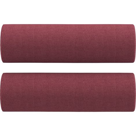 Maison Exclusive - Cojines decorativos 2 uds tela rojo tinto 15x5