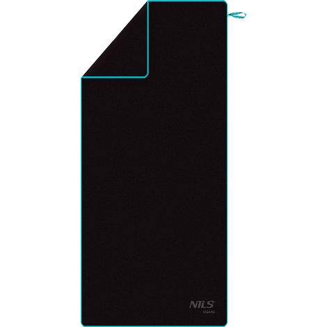 Toalla de microfibra negra NAR13 de 200x90 cm, color aguamarina. (1/5)