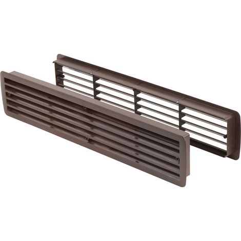 Lüftungsgitter Türlüftung Kunststoff Mahagoni paarweise 457mm x 92mm