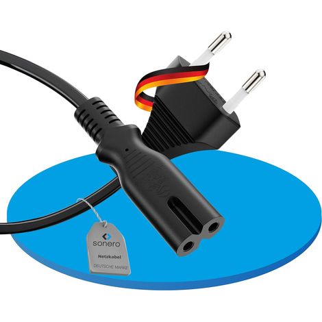Câble Alimentation Euro C7 - 1 Pièce - PVC Noir - 3,00m - Pour Console Et TV (1/5)