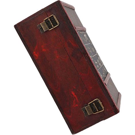 Boîte de rangement vintage en bois, petite taille, pour livres et bijoux (1) (1/5)