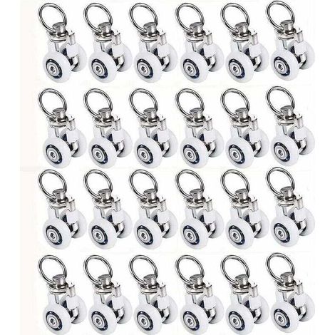 20pcs 38x20mm Rouleaux de Rail de rideau, Poulie Silencieuse,pour Accessoires Rideaux Dans Salles de Bains,Chambres