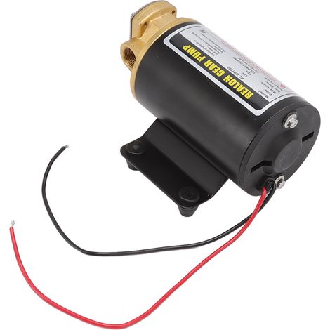 Pompe à huile électrique à engrenages avec protection thermique, pompe de transfert d'huile et raccord en laiton pour moteur diesel RL GP1200 12V 12A (1/5)