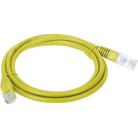 Cable de conexión U/UTP cat.5e de PVC de 5,0 m, color amarillo, alantec