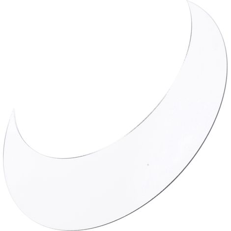 Sticker mural miroir en forme de lune, en acrylique, décoratif pour la maison, le bureau ou le couloir, argenté. (1/5)