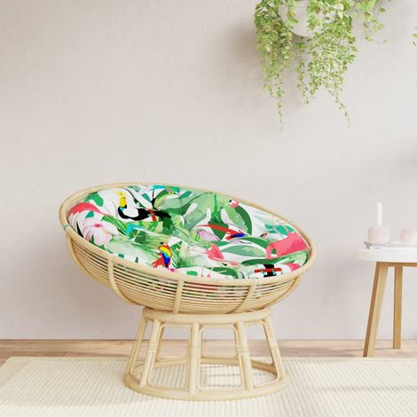 Coussin rond multicolore Ø 100 x11 cm tissu oxford (1/5)