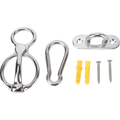 Anneau d'attache pour chevaux, attaches de remorque en métal robuste pour l'entraînement et empêche le retrait, Double vis (1/5)