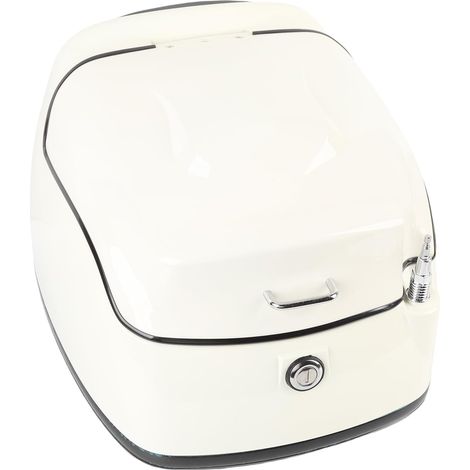 Top 38L étanche avec Plaque de Verrouillage à clé, Porte-Bagages, Porte-Bagages, Casque (White) (1/5)