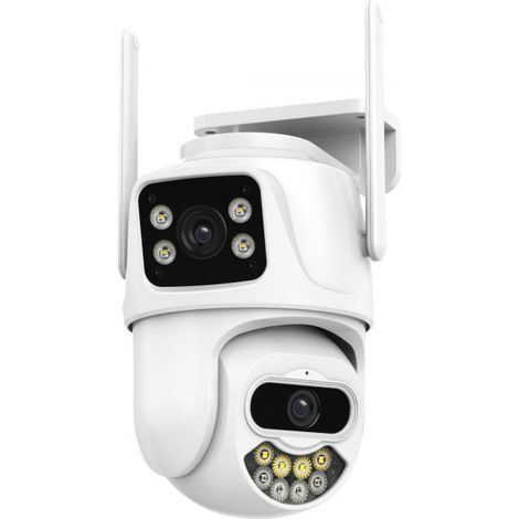 Caméra de surveillance sans fil iCSee Super Viewer Xiongmai Shot and Ball Linkage avec vision nocturne HD 360° et carte mémoire 32 Go