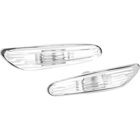 Acouto Clear de L'indicateur Clair Éclairage Latérale avec une luminosité élevée de la Lentille Transparente étanche ABS Imperméable ABS pour E46 320I 325I 330I 2002-2005. (1/5)
