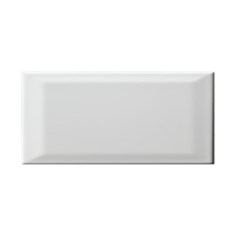 Carrelage mural 7,5x15 cm blanc brillant biseauté – Céramique en pâte blanche – Pour cuisines et salles de bains – Effet métro