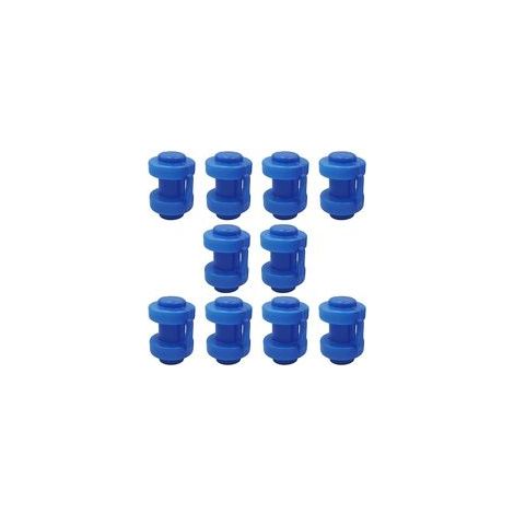 Lot de 10 capuchons de poteau de trampoline, capuchons de poteau de clôture de trampoline durables, capuchon de couverture de trampoline épaissi pour alimentation de trampoline à crochet en filet (ble (1/5)