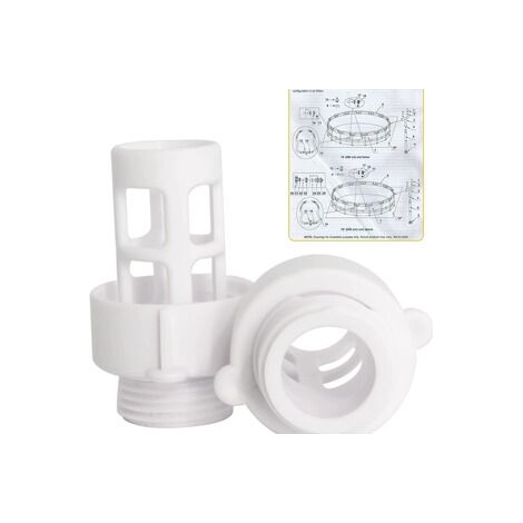 Bouchon de vidange Intex 10184 – Connecteur pour tuyau souple – Remplacement piscine ronde Intex