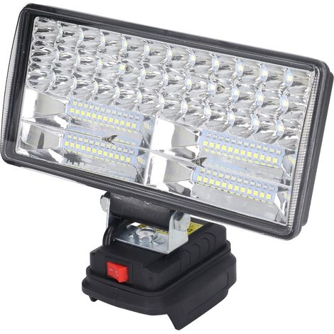Lampe de travail LED sans fil 6000 lumens étanche, éclairage puissant pour perceuse Makita BL1430 BL1440 BL1450, projecteur rechargeable haute luminosité. (1/5)