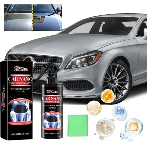 Automotive Nano Spray for Paint Protection, Stain Removal, Brightening, and Coating Universal for All Cars -- 120ml x 1 + Towel x 1