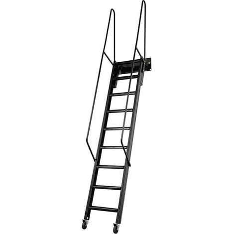 Scala retrattile acciaio nero - Altezza suolo a suolo 2.25m - SOPALCO/N225
