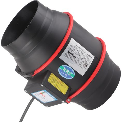 Ventilateur de gaine en ligne 6 pouces, silencieux, pour tente de culture, plantation en intérieur, ventilation à vitesse unique, 80 W, prise UE 220 V (1/5)