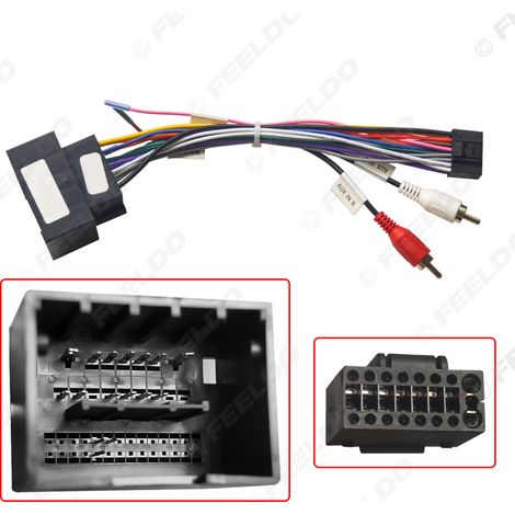 Câble d'alimentation 16 broches compatible avec les appareils de navigation Android grand écran Chevrolet/Opel/Buick/GMC
