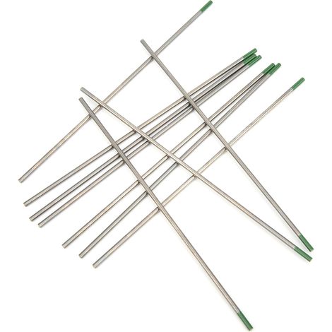 10 Stück WIG-WP-Wolframelektroden, grüne Spitze, Nadeln, Schweißzubehör, 2,4 x 150 mm (1/5)