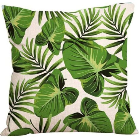 Housse de coussin imperméable - Unbrand - 45x45 cm - Tissu de lin durable - Fermeture éclair invisible (1/5)