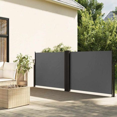 Seitenmarkise Ausziehbar Anthrazit 120x600 cm