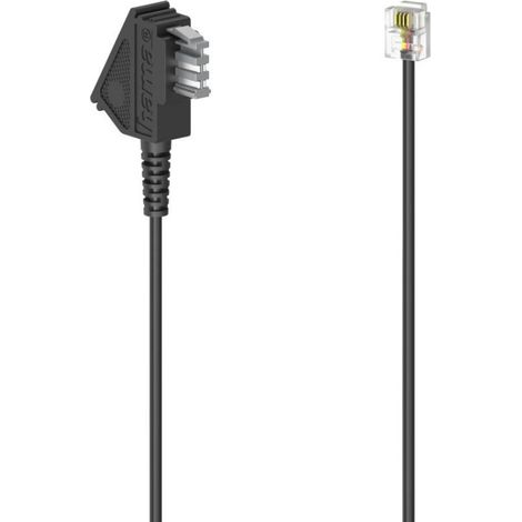 Hama Anschlusskabel 6m TAE-N zu RJ11 6p4c Schwarz