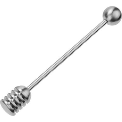 Cuillère à Miel Inox 16cm, Long Manche Pot Sirop Anti-adhésif (1/5)