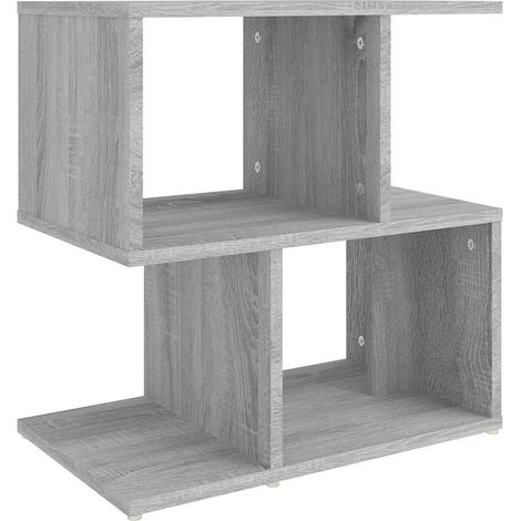 Maison Exclusive - Mesita de noche madera contrachapada gris Sono (1/5)