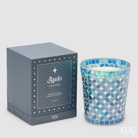 EDG Enzo De Gasperi Candela Agadir con Profumo 1.400 Gr H 18 Cm D 16 Cm Foresta Nera (1/4)