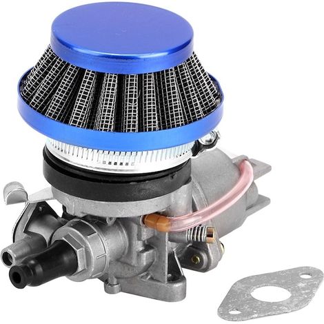 Carburateur en alliage d'aluminium pour mini moto 47cc et 49cc, bleu, avec joint, carburateur de remplacement (1/5)