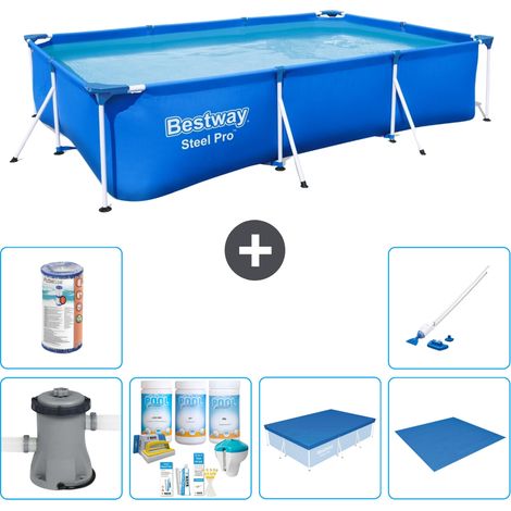 Bestway Bestway Steel Pro Rectangulaire - 300x201x66 cm - 7-pièces  S21564 (1/5)
