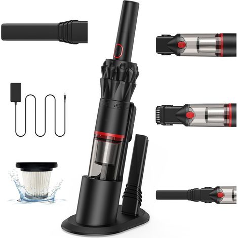 Aspirateur à Main sans Fil Puissant H2 – Ultra-léger 0,5 kg, Jusqu’à 26 Min d’Autonomie, Filtre HEPA & Acier, Accessoire 2-en-1 pour Voiture, Canapé et Maison (1/4)
