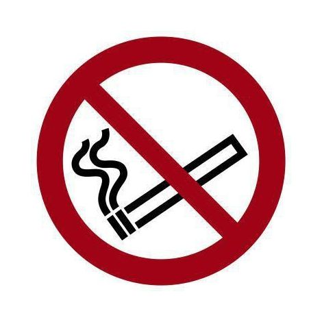 Hinweisschild Rauchen verboten Durchmesser 10cm sk Folie (1/2)