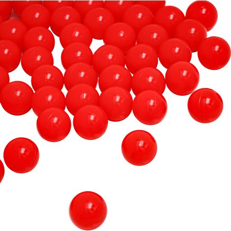 LittleTom 50 Boules en PE 5,5cm de diamètre pour remplir piscine bébé Rouge (1/5)